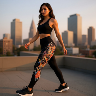 Blazing Inferno Dragon NO Pocket Leggings