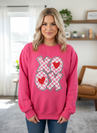 XOXO Silver Sequin Patch Sweatshirt