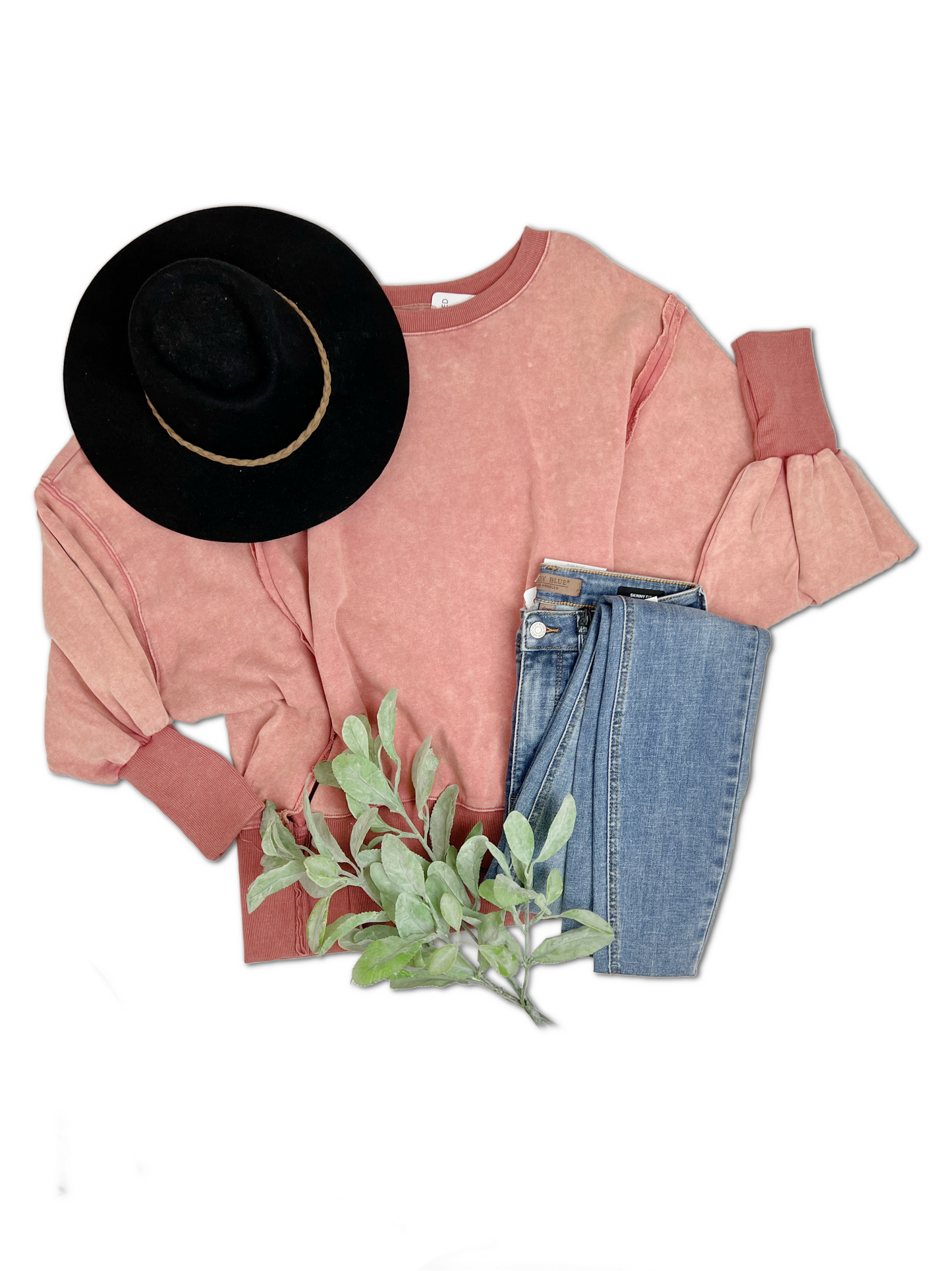 Sunwashed Poppy Thumbhole Sweatshirt