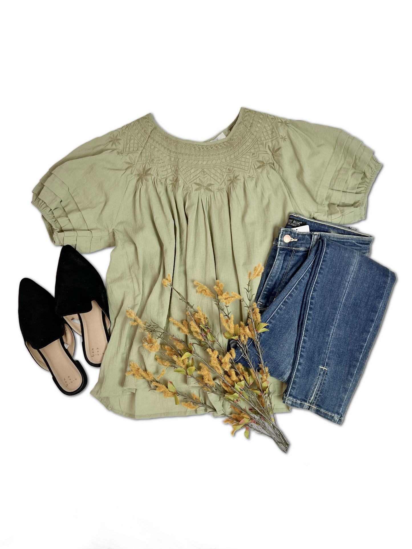 Sultry in Sage - Short Sleeve