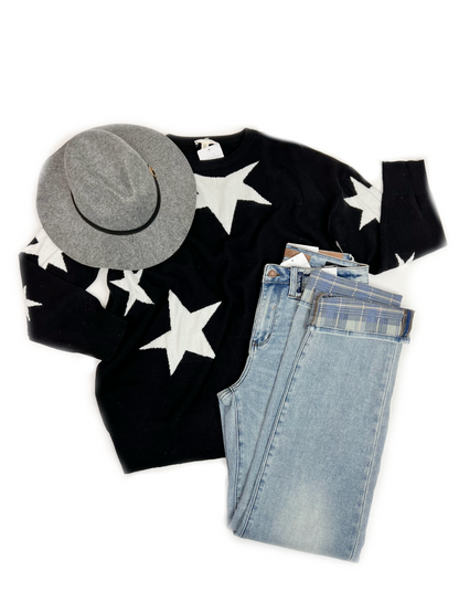 Counting Stars Sweater - Black