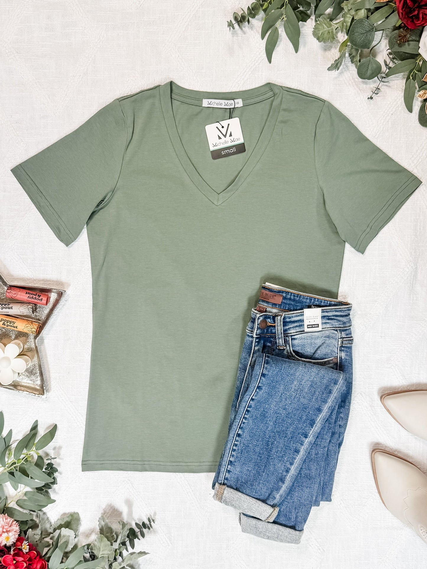 Olivia Tee - Sage | Women's Short Sleeve