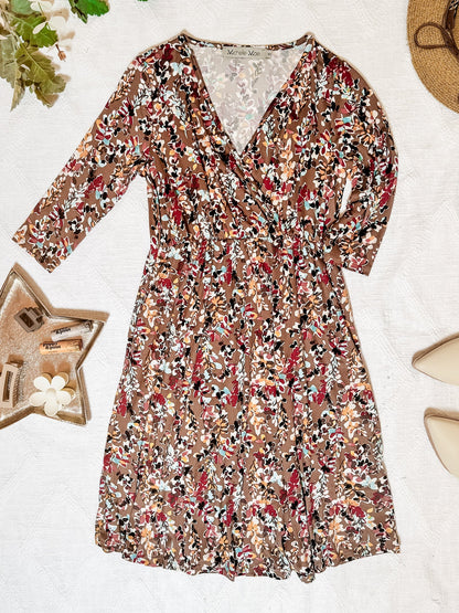 Taylor Dress - Mocha Floral | Women's Dress