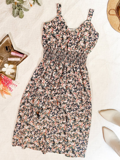 Cassidy Midi Dress - Micro Vintage Floral | Women's Dress