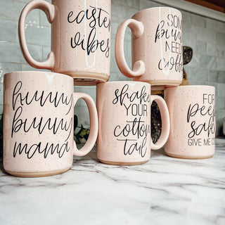 Matte Light Pink Ceramic Coffee mugs that are 16oz and colored insides
pink ceramic coffee mug
funny peeps mug