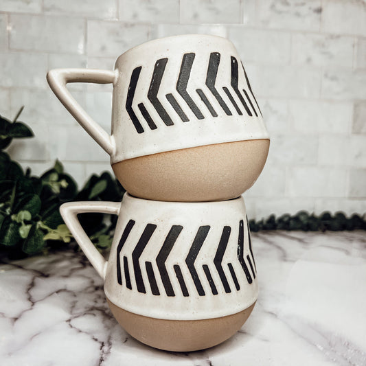 Stoneware coffee mugs