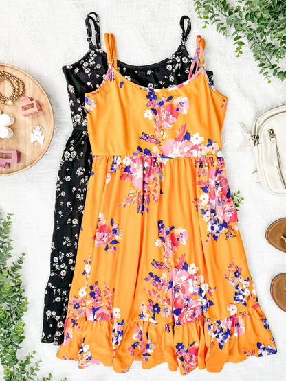 Rory Ruffle Dress - Golden Floral FINAL SALE