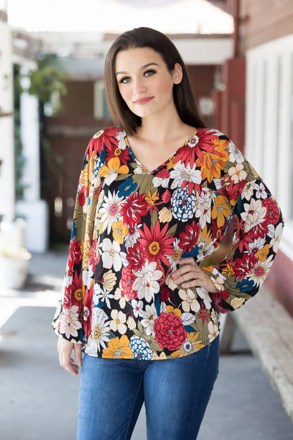 Totally Poppin' Floral Long Sleeve