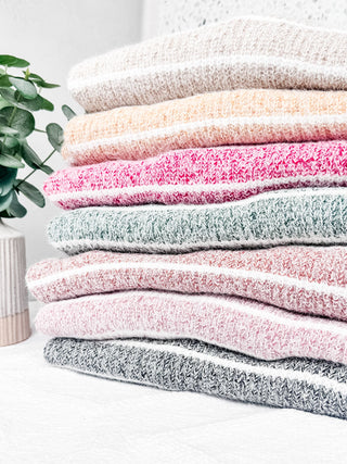 IN STOCK Cozy Striped Sweater - Black FINAL SALE