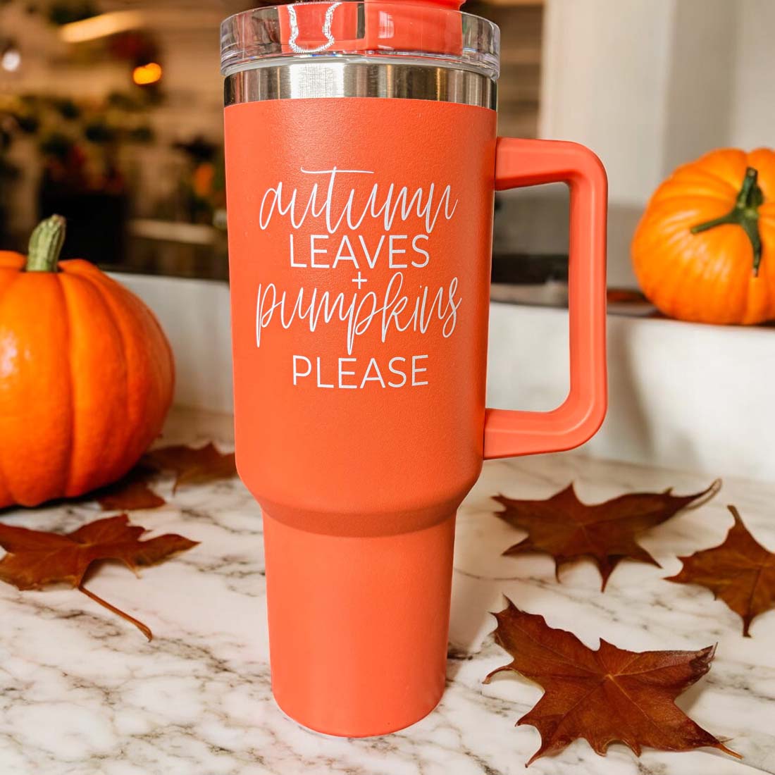 Fall 40oz Tumbler with handle