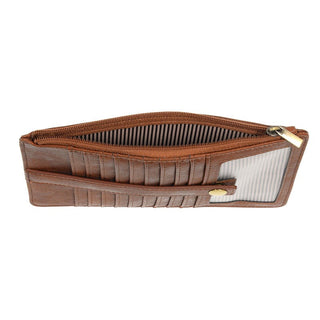 Joy Susan Kara Mini Wallet in Saddle