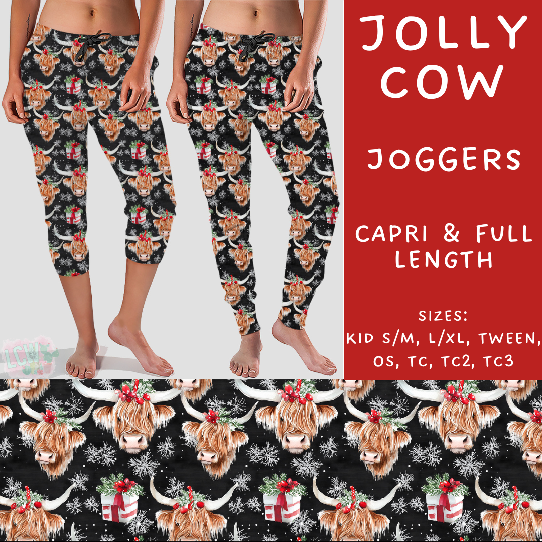 PREORDER  Batch #217 - Christmas Spirit - Closes 10/16 - ETA late Nov - Jolly Cow Full and Capri Length Joggers