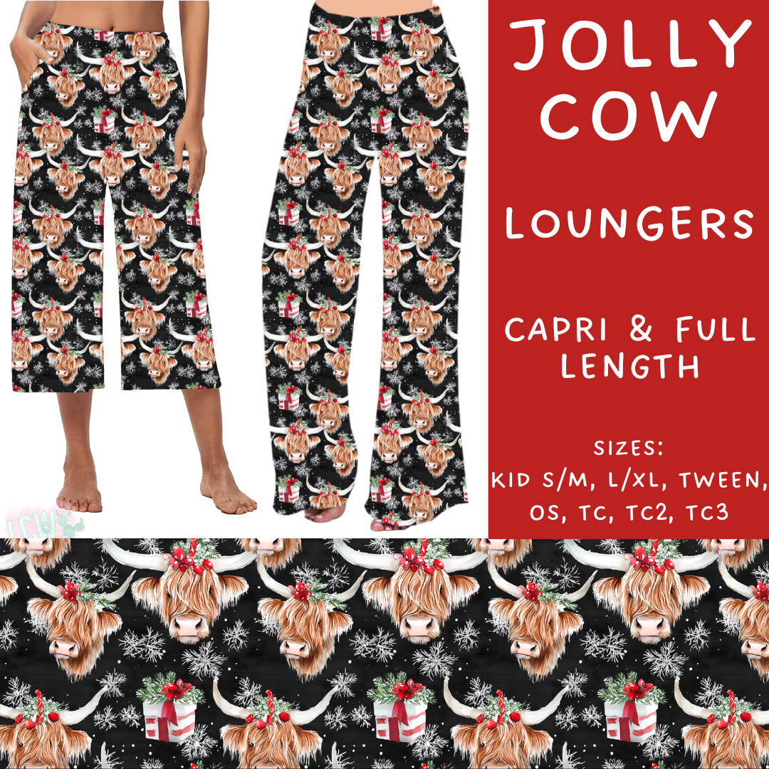 PREORDER  Batch #217 - Christmas Spirit - Closes 10/16 - ETA late Nov - Jolly Cow Capri and Full Length Loungers