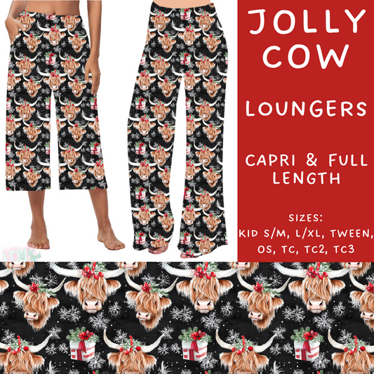 PREORDER  Batch #217 - Christmas Spirit - Closes 10/16 - ETA late Nov - Jolly Cow Capri and Full Length Loungers