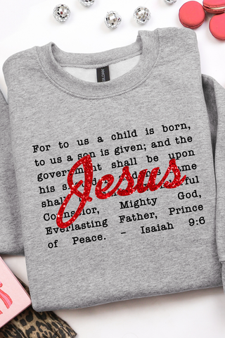 Jesus Typography Sweatshirt