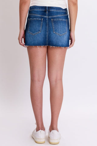 Women's Luxe Micro Mini Skirt With Raw Hem