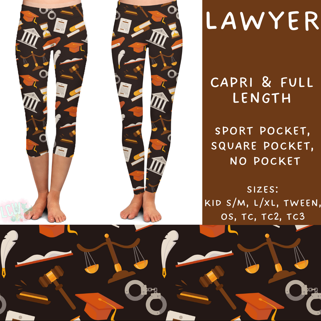 Batch #248 - Careers Collection - Closes 12/4 - ETA late Jan - Lawyer Full and Capri Length Leggings