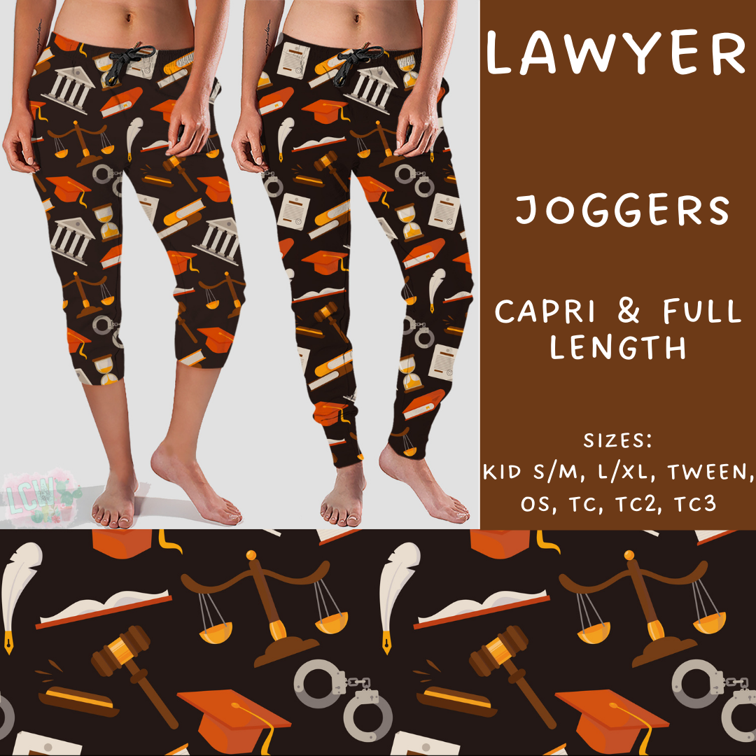 Batch #248 - Careers Collection - Closes 12/4 - ETA late Jan - Lawyer Full and Capri Length Joggers