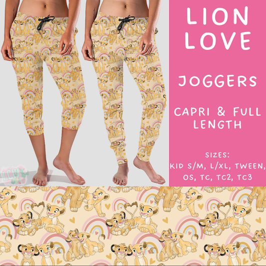 Batch #250 - Magical Valentine - Closes 12/9 - ETA late Jan - Lion Love Full and Capri Length Joggers