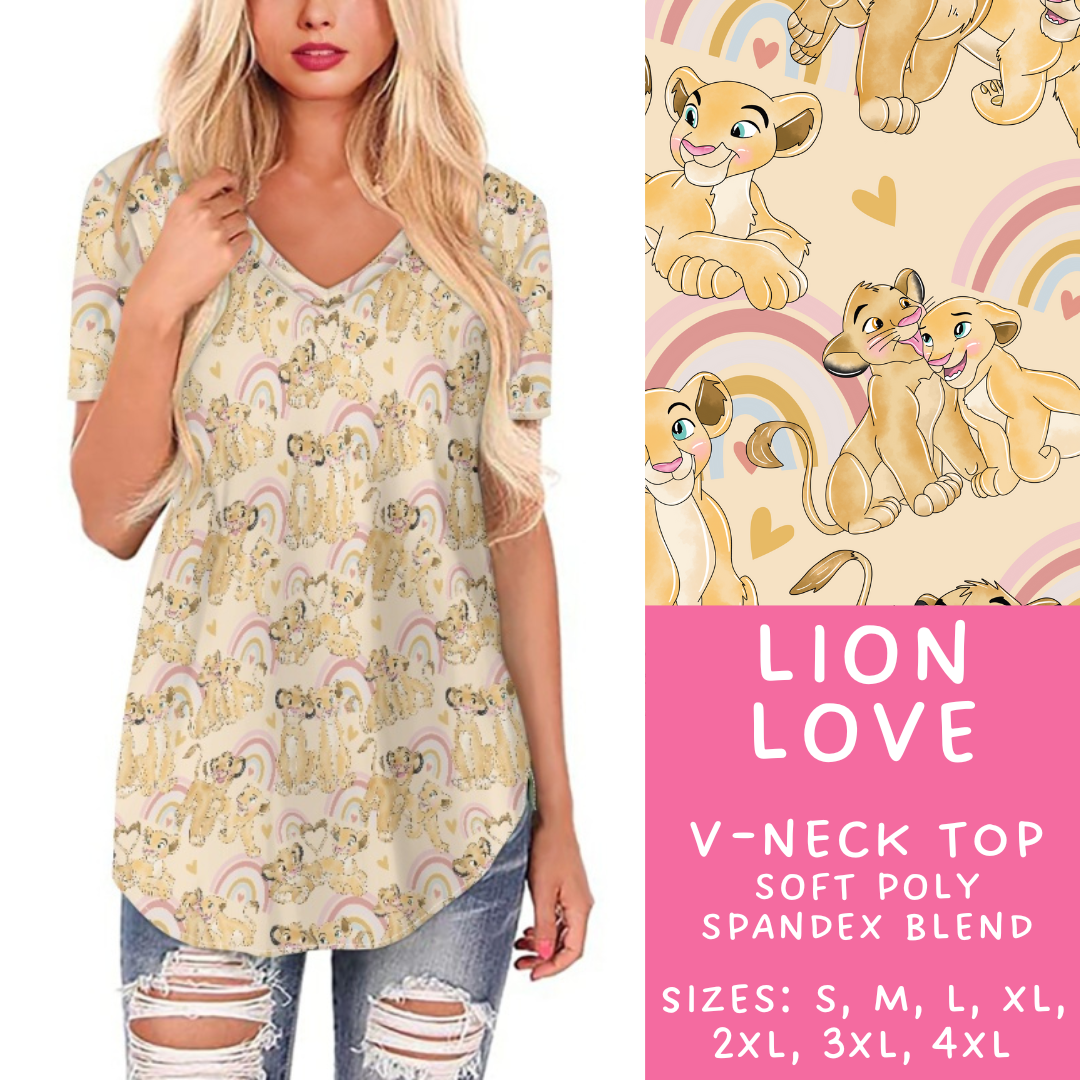 Batch #250 - Magical Valentine - Closes 12/9 - ETA late Jan - Lion Love V-Neck Tee