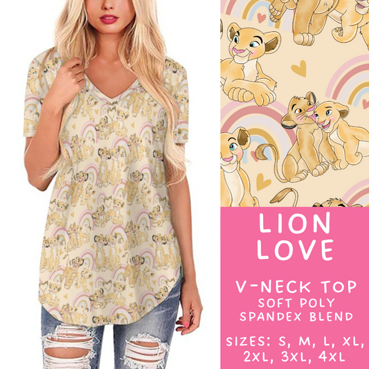 Batch #250 - Magical Valentine - Closes 12/9 - ETA late Jan - Lion Love V-Neck Tee