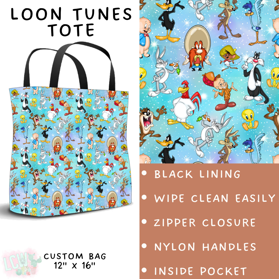 Batch #247 - Cool Characters 6 - Closes 12/2 - ETA late Jan - Loon Tunes Tote