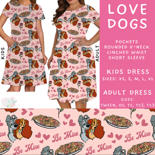 Batch #250 - Magical Valentine - Closes 12/9 - ETA late Jan - Love Dogs Big Hugs Adult & Kids Dresses