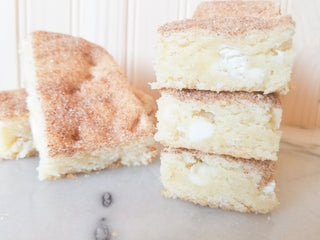 White Chocolate Snickerdoodle Blondies