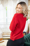 Lady In Red Sweater
