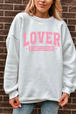 White Sweatshirt Pink Writing