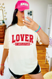 Ivory Tee Red Writing
