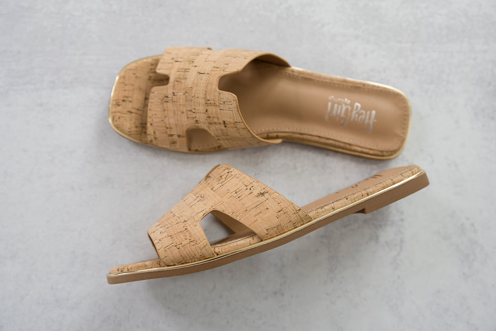 Picture Perfect Cork Sandals