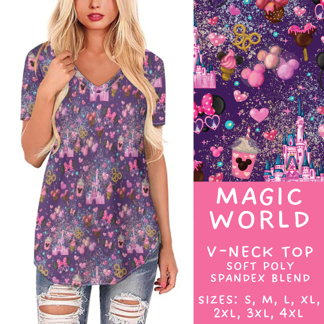 Batch #250 - Magical Valentine - Closes 12/9 - ETA late Jan - Magic World V-Neck Tee