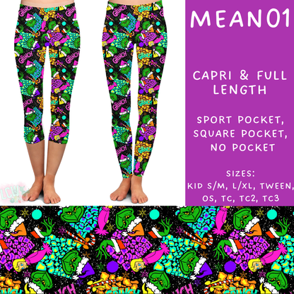 Batch #226 - Mr Mean - Closes 10/29 - ETA early/mid Dec - Mean01 Full and Capri Length Leggings