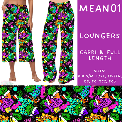 PREORDER Batch #226 - Mr Mean - Closes 10/29 - ETA early/mid Dec - Mean01 Capri and Full Length Loungers