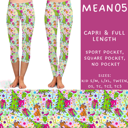 Batch #226 - Mr Mean - Closes 10/29 - ETA early/mid Dec - Mean05 Full and Capri Length Leggings