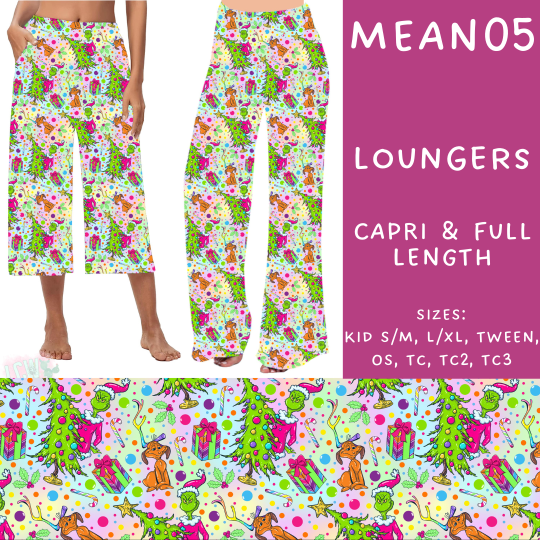 PREORDER Batch #226 - Mr Mean - Closes 10/29 - ETA early/mid Dec - Mean05 Capri and Full Length Loungers