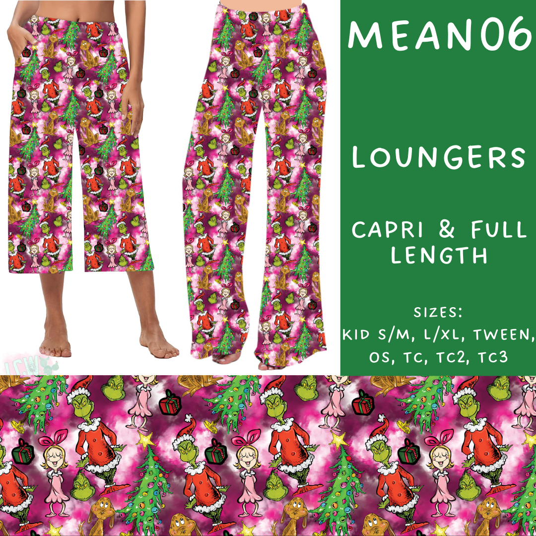 PREORDER Batch #226 - Mr Mean - Closes 10/29 - ETA early/mid Dec - Mean06 Capri and Full Length Loungers