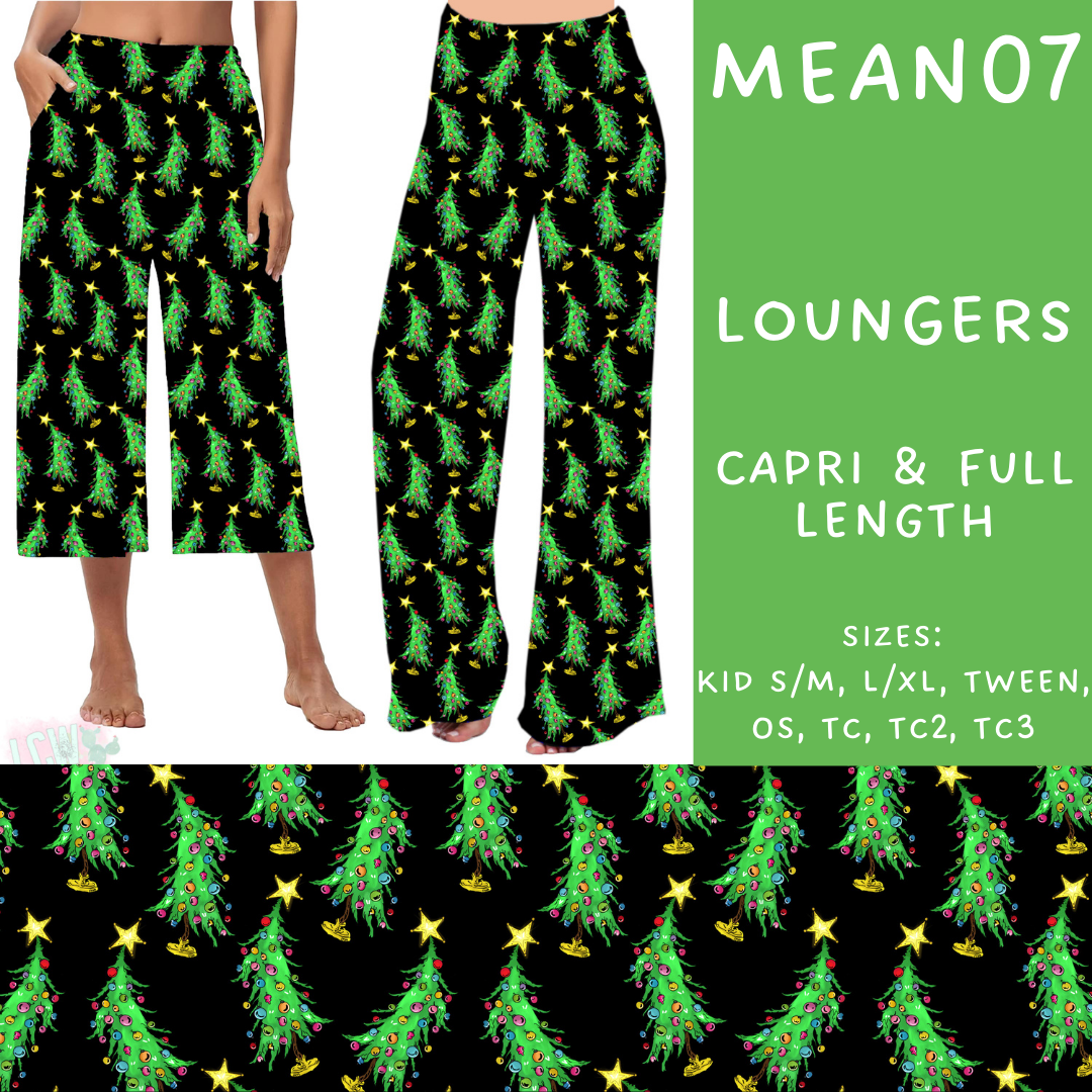 PREORDER Batch #226 - Mr Mean - Closes 10/29 - ETA early/mid Dec - Mean07 Capri and Full Length Loungers