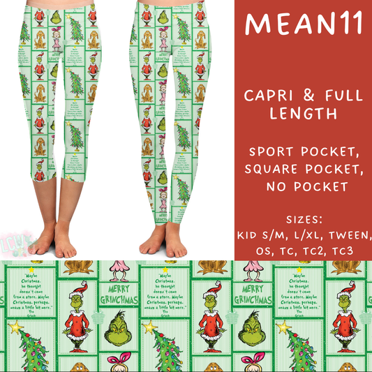 Batch #226 - Mr Mean - Closes 10/29 - ETA early/mid Dec - Mean11 Full and Capri Length Leggings