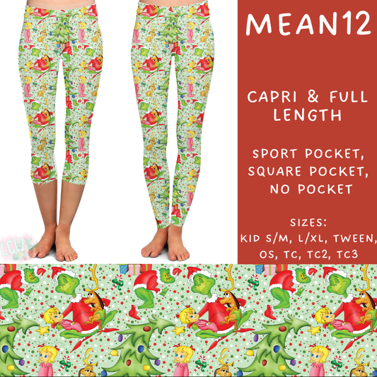 Batch #226 - Mr Mean - Closes 10/29 - ETA early/mid Dec - Mean12 Full and Capri Length Leggings