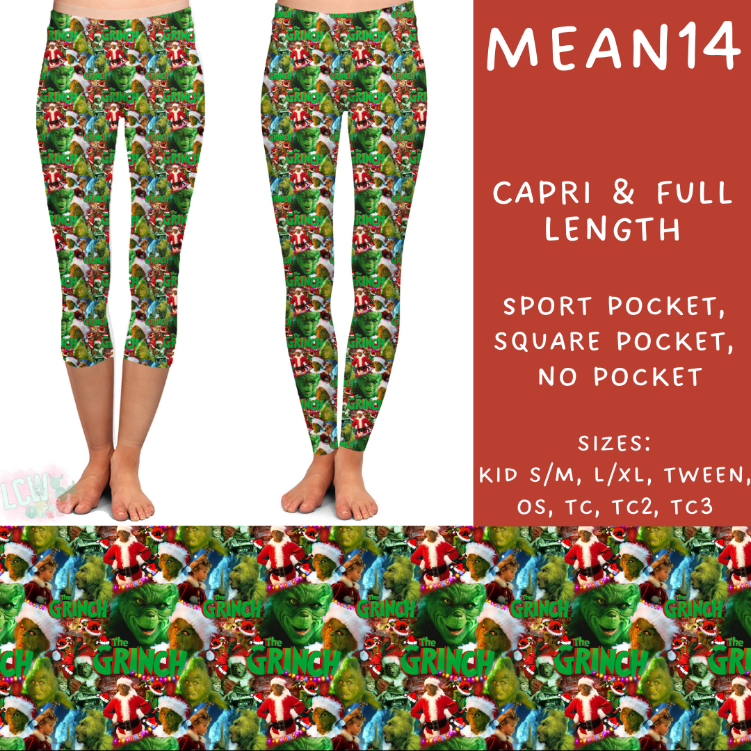 Batch #226 - Mr Mean - Closes 10/29 - ETA early/mid Dec - Mean14 Full and Capri Length Leggings