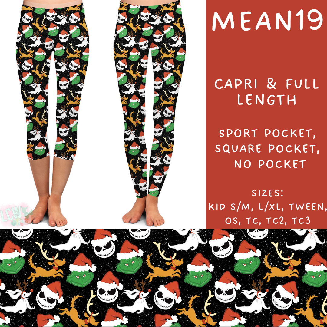 Batch #226 - Mr Mean - Closes 10/29 - ETA early/mid Dec - Mean19 Full and Capri Length Leggings