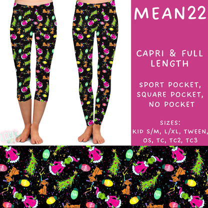 Batch #226 - Mr Mean - Closes 10/29 - ETA early/mid Dec - Mean22 Full and Capri Length Leggings