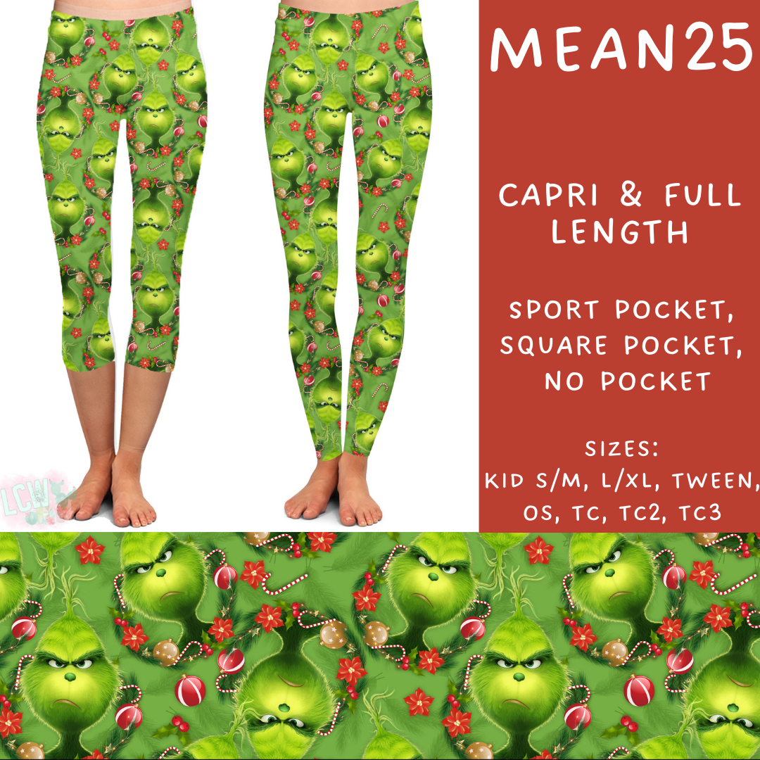 Batch #226 - Mr Mean - Closes 10/29 - ETA early/mid Dec - Mean25 Full and Capri Length Leggings