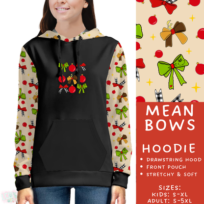 PREORDER  Batch #217 - Christmas Spirit - Closes 10/16 - ETA late Nov - Mean Bows Hoodie