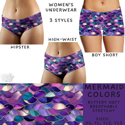 Batch #244 - Comfortable Underwear 2 - Closes 11/27 - ETA mid/late Jan - Mermaid Colors Women's Underwear