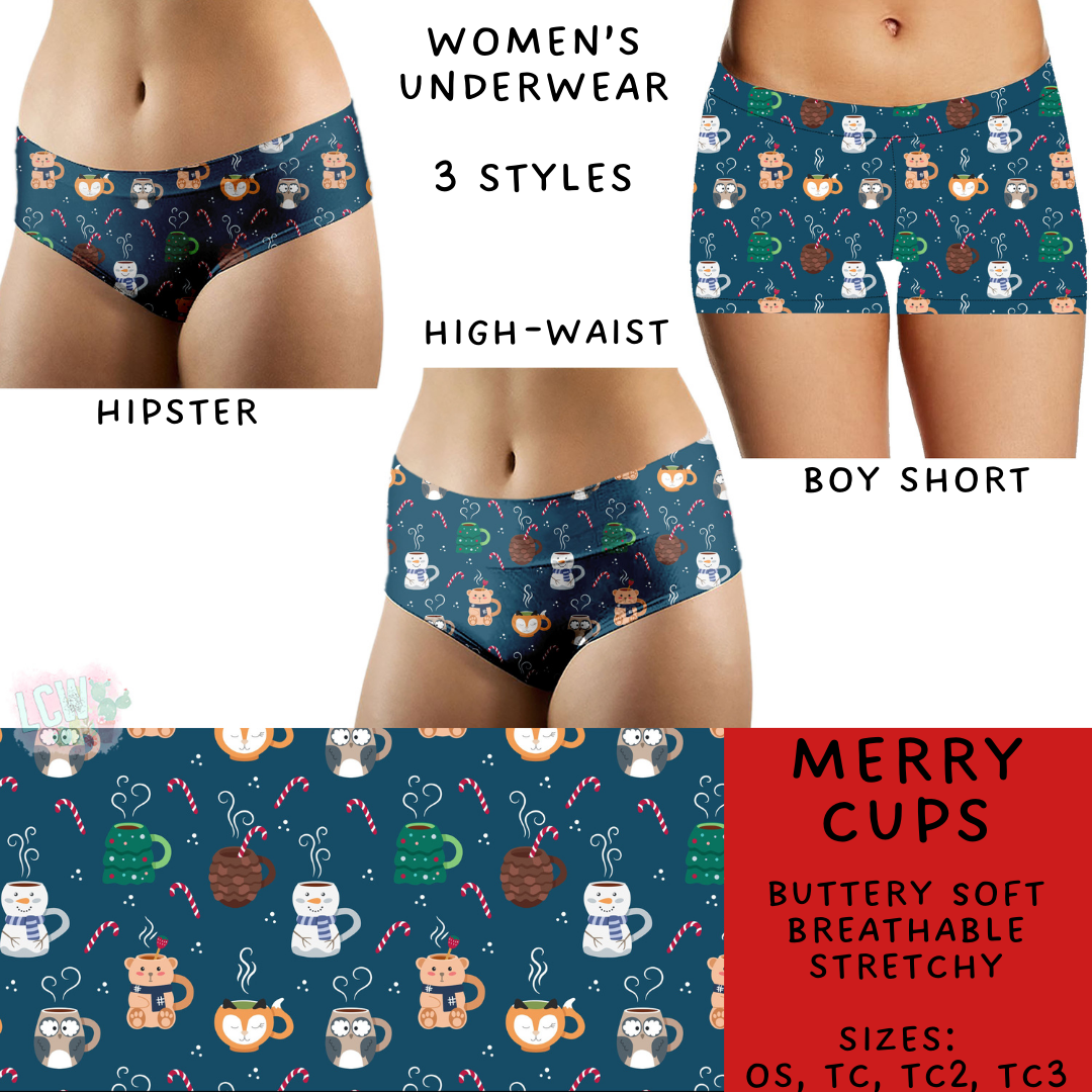 Batch #232 - Christmas Underwear - Closes 10/31 ETA early/mid Dec - Merry Cups Women's Underwear