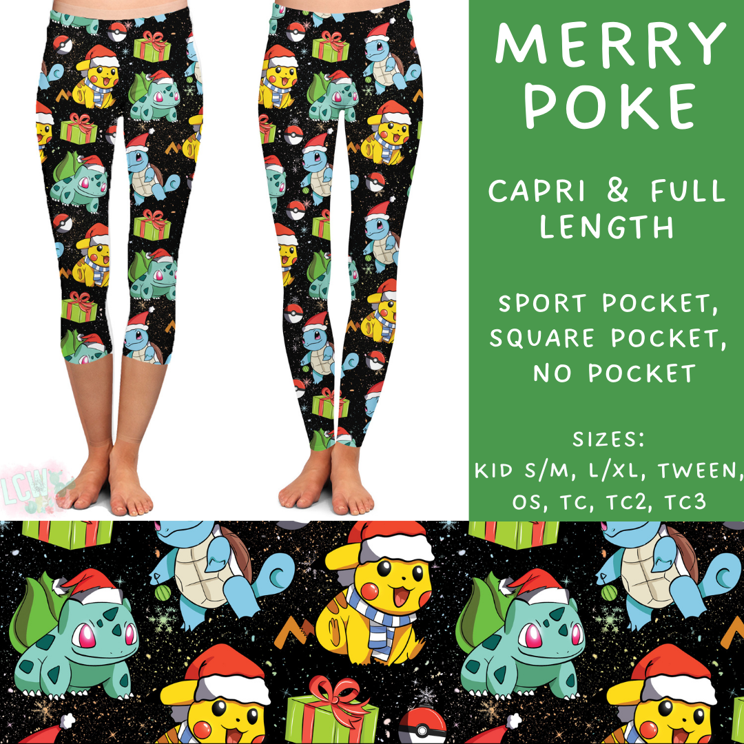 PREORDER Batch #219 - Christmas Characters - Closes 10/21 - ETA late Nov - Merry Poke Full and Capri Length Leggings