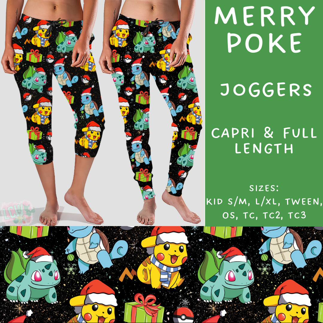 PREORDER Batch #219 - Christmas Characters - Closes 10/21 - ETA late Nov - Merry Poke Full and Capri Length Joggers